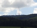 Z Bořinky je vidět na vysílače na Kleti.