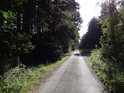 Přímá lesní silnice po jižním okraji chráněného území.