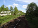 Železniční trať v úseku Petrovice nad Orlicí - Týniště nad Orlicí.